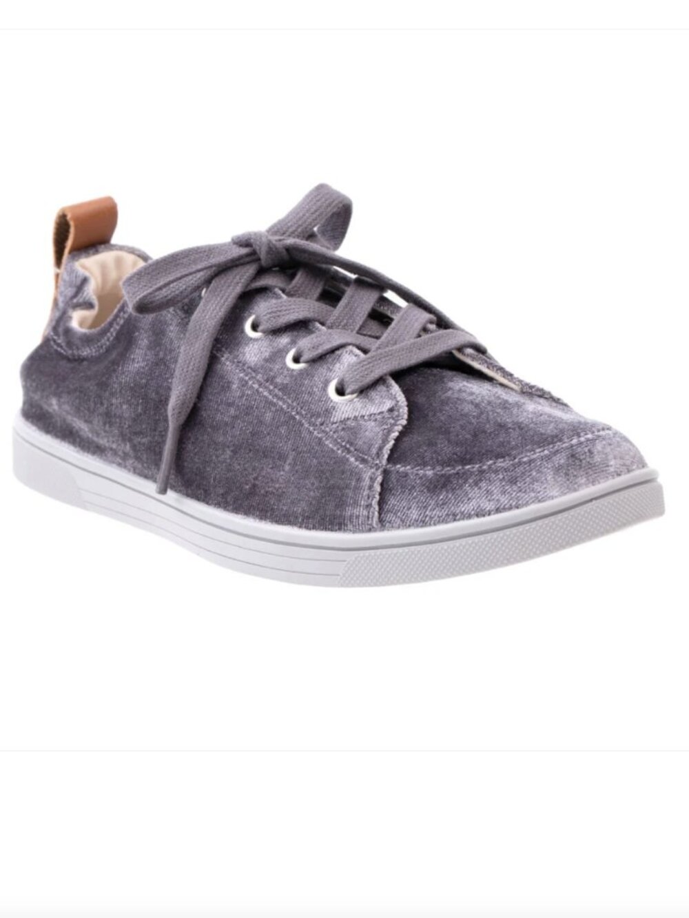 NWT Revitalign Santa Clara Betta Gray Shoe Orthotic Velvet Sneaker Women's 7